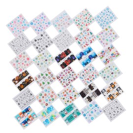 Healvian 1set Xmas Nail Decals Santa Claus Snowflake Stickers for Festive Manicure for Holiday Parties Home Decor DIY Nail Art Easy to Apply Designs 60sheets