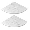Jusmioke 9 Inch Marble Corner Shower Shelf for Bathroom, Shower