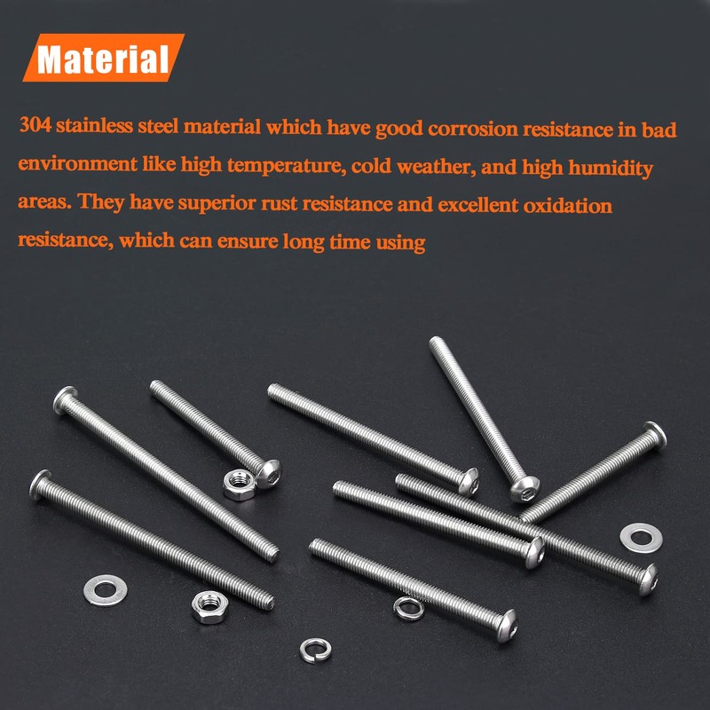 HELIFOUNER 400 Pieces M3 x 30mm /35mm /40mm /45mm /50mm,