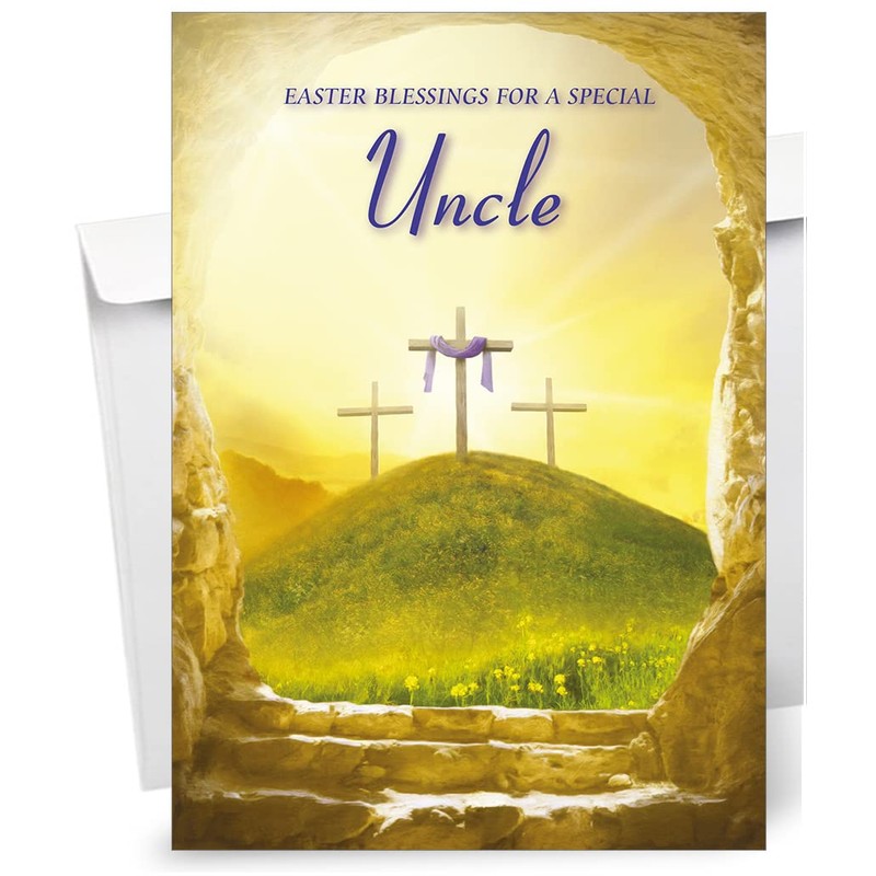 Uncle Religious Easter Card - Christian Easter Card - A5