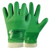 SHOWA 600 PVC Green Gloves - Knitwrist - 9/L