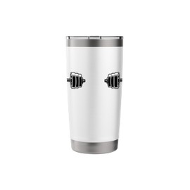 Dumbbell Barbell Cross Christian Gym Workout Weightlifting Stainless Steel Insulated Tumbler