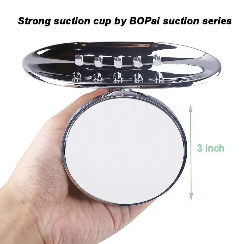 BOPai Elegant Suction Cup Soap Dish for Shower, Powerful Vacuum