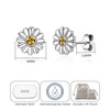 Philip Jones Sterling Silver Daisy Earrings Created with Zircondia® Crystals