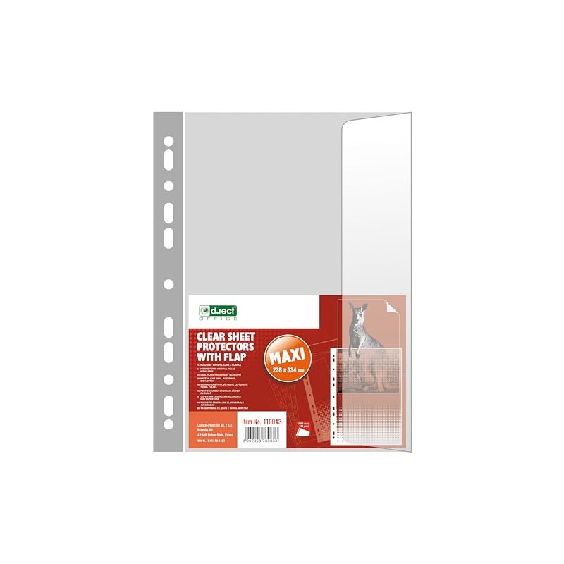 D.RECT Document Wallets with Flap 100 µm/Mic/Micron Thickness 0.10 mm