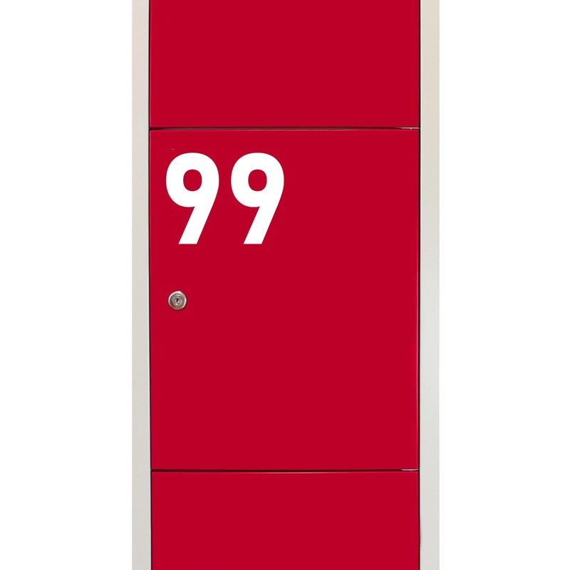 Pack of 5 5cm/2" Waterproof House Number Wheelie Bin Stickers