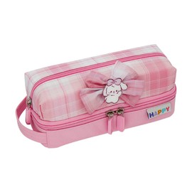 LONGFLY Large Capacity Pencil Case Stationery Bag for Middle School and Primary School Office Student Girls Adult Gift, pink, School bag set