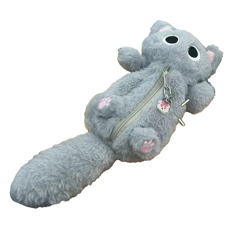 Pen Case, Cat Pencil Case, Plush Cat, Pen Pouch, Large