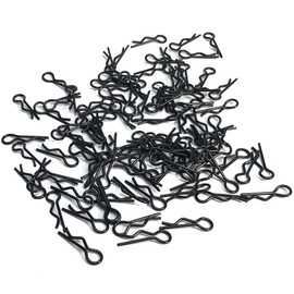 100pcs Black Universal RC Car Body Pin R Type Clips Compatible with 1/16 Scale Redcat HPI Himoto HSP ExceedRC Car Truck Buggy