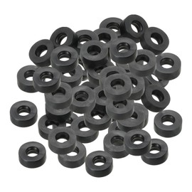 PATIKIL 40pcs M3 Rubber Flat Washers 3mm Inner Diameter 8mm Outside Diameter 3mm Thick Sealing Spacer Gasket Ring for Faucet Pipe Water Hose Fastener Bolts Black