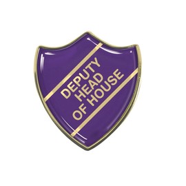Deputy Head of House Gel Domed Purple School Shield Badge