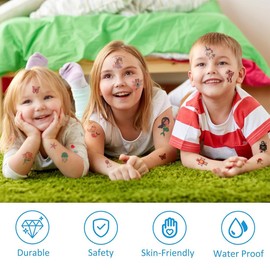 COYUN 60 Sheets Children's Tattoos, Temporary Tattoo Set, Children's Tattoos, Tattoo Children Girls Boys, Birthday Decoration Party, Party Bags, Children's Birthday Boy