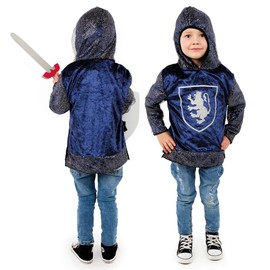 PRETEND TO BEE Royal Knight Fancy Dress Costume for Kids, Blue 5-7 Years