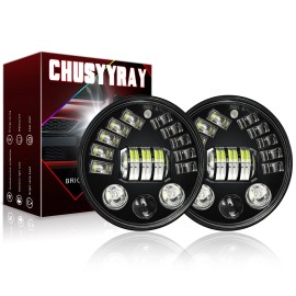 CHUSYYRAY Pair 7 inch Round Led Headlights For TOYOTA LAND CRUISER FJ40 FJ60 J80 1965-1985