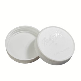 Yodecy 9 Pack White Wide Mouth Mason Jar Lids, One-piece Lid without Silicone Ring, Plastic Mason Jar Lids Fit Ball, Kerr and More(White)