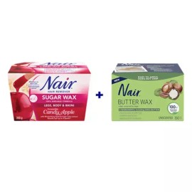 Nair 네어 애플슈가 바디 제모왁스 300g + 네어 버터왁스 150g 세트 Nae Apple Sugar Body Depilatory Wax 300g + Nae Butter Wax 150g Set