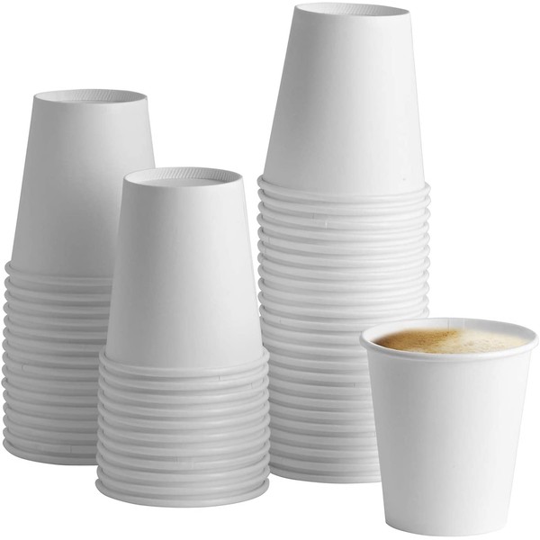 White Paper Hot Cups [100 Pack] Coffee & Tea Cups (10 oz)