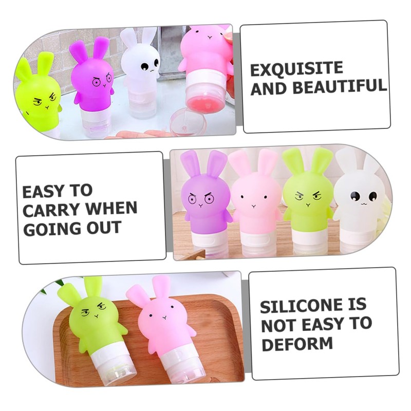 IWOWHERO 3pcs Leak Shampoo Bottle Travel Toiletries Bottles Lotion Squeeze