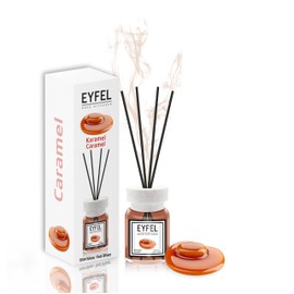 EYFEL Reed Diffuser Set - Caramel Scent 4.05 fl oz Oil with Sticks for Home and Bathroom - Fragrance and Decor