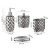 Motifeur Bathroom Accessories Set, 4-Piece Ceramic Bath Accessory Complete Set