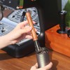 MEION Coffee Grinder Brush, Espresso Brush Tool, Mahogany Coffee Cleaning