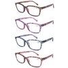 DOOViC 4 Pack Computer Reading Glasses Blue Light Blocking Anti
