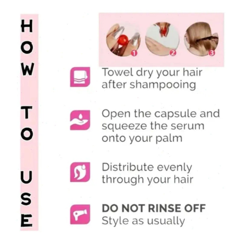 2pcs Capilar Reparación Nutrición Cápsulas Hair Vitaminas