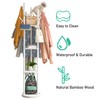 kiplant Rotary Coat Rack Stand with 8 Hooks, Bamboo Wood