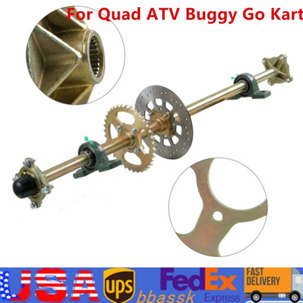 Unbranded US 1120mm Rear Axle Shaft Kit w/Brake Disc Sprocket