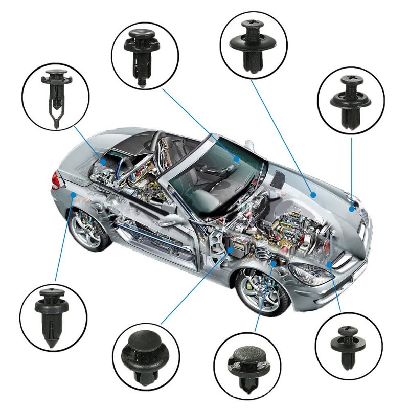 625pcs Car Trim Body Clips Kit Rivets Retainer Door Panel