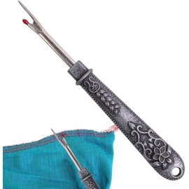 Antique Vintage Seam Ripper, Vintage Thread Remover Tool, Metal Thread Ripper Unpicker, Multi-Purpose Sewing Seam Cutter for Removing Sewing Thread (Antique Silver)