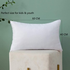 Toddler Pillow 40 x 60 cm with Cotton Pillowcase - Soft Cotton Pillow Children for Sleeping - Hypoallergenic Baby Pillow - Children's Pillow Bed Pillow Sleeping Pillow White Pillow