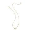 Kendra Scott Womens Elisa Bird Short Pendant Necklace Gold Opalite