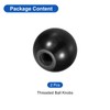 sourcing map 2Pcs Threaded Ball Knobs, M16 Female Thread Phenolic