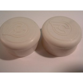 Cinelli White Handlebar End Caps NEW / NOS Vintage Covers / Plugs- One Pair+++