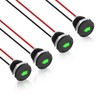 Flylin 4PCS 12V LED Indicator Light, Waterproof Metal Signal Indicator