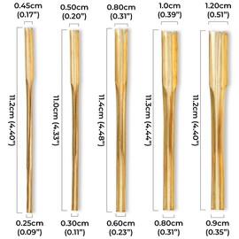 4.33''-4.48'' 10Pcs Pottery Hole Punch Tool - Clay Hole Cutters for Pottery – 5 Size Brass Round Double Head Cutter Kit – Ceramic Punching, Slotting Tools Set for Sculpting, Carving, Molding, Modeling
