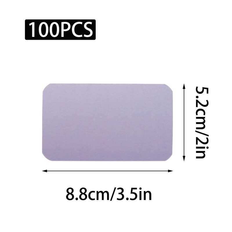 Wuyituart 100 Pcs Blank Business Cards Small Purple Note Index