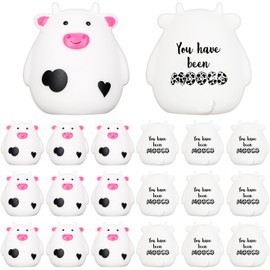 Cholemy 50 Sets Mini Cute Cow Car Dashboard Ornament You Have Been Mooed Funny Car Rear View Mirror Accessories Moo Moo Cows Figurines Car Interior Accessories for Women Men Christmas Employee Gift