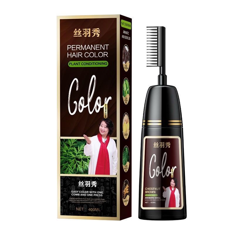 ‼️400ml‼️3 IN 1 Hair Coloring Comb Hair Dye Coloring Shampoo