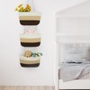TeoKJ Over the Door Hanging Basket, 3-Tier Woven Cotton Wall-Mounted