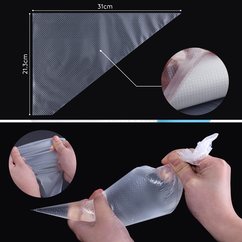 HAKACC Piping bag disposable piping bag set icing bags piping