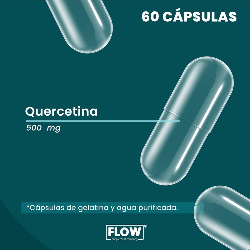 Quercetina Flow 60 Cápsulas 500 mg | Suplemento Antioxidante |