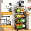 Gsiekare Fruit Vegetable Basket for Kitchen, 5 Tier Stackable Fruit