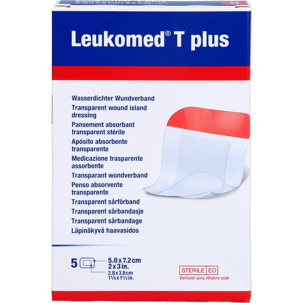 Leukomed Transp.Plus Sterile Plasters 5 x 7.2 cm Pack of