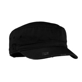 Distressed Military Hat, Color: Black, Size: One Size