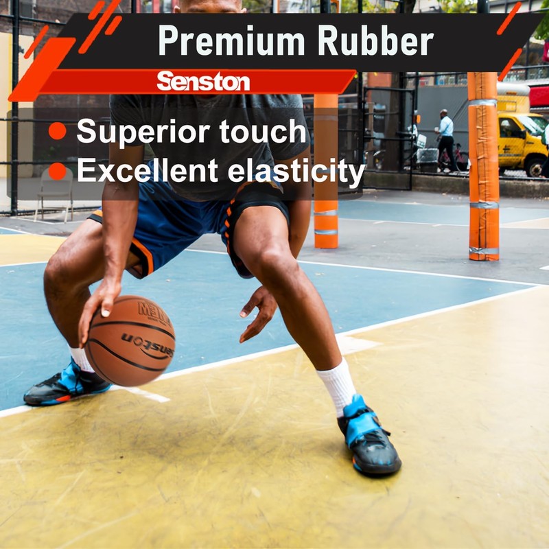 Senston Basketball Size 7 Game Basket Ball for Indoor Outdoor