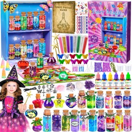 Frasheng Creative Gift Girls 6 7 8 9 10 11 Years, 24 Magic Potion Bottles Magic Potion Set Children DIY Creative Gift for Children, Magic Potion Craft Set, Crystal Magic Potion Kits