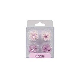 Lilac Flower Sugar Pipings - Pack of 12