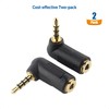 Cable Matters 2-Pack Right Angle 3.5mm Adapter in Black (Mini